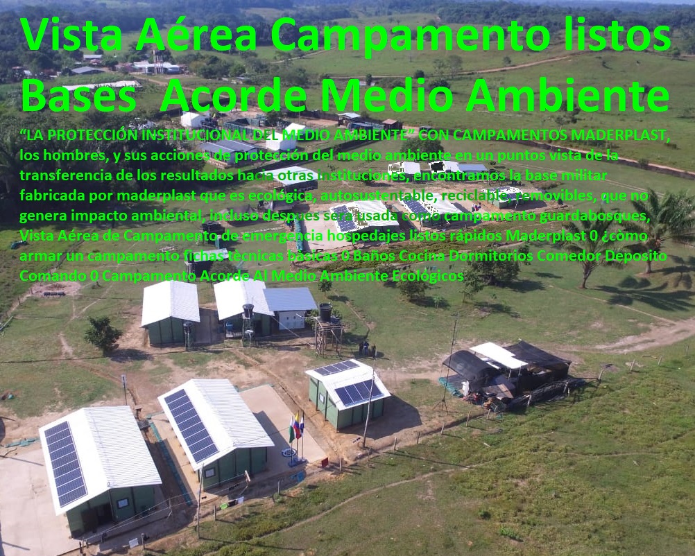 Vista Aérea de Campamento de emergencia hospedajes listos rápidos Maderplast 0 ¿còmo armar un campamento fichas tècnicas bàsicas 0 Baños Cocina Dormitorios Comedor Deposito Comando 0 Campamento Acorde Al Medio Ambiente Ecológicos Vista Aérea de Campamento de emergencia hospedajes listos rápidos Maderplast 0 ¿còmo armar un campamento fichas tècnicas bàsicas 0 Baños Cocina Dormitorios Comedor Deposito Comando 0 Campamento Acorde Al Medio Ambiente Ecológicos